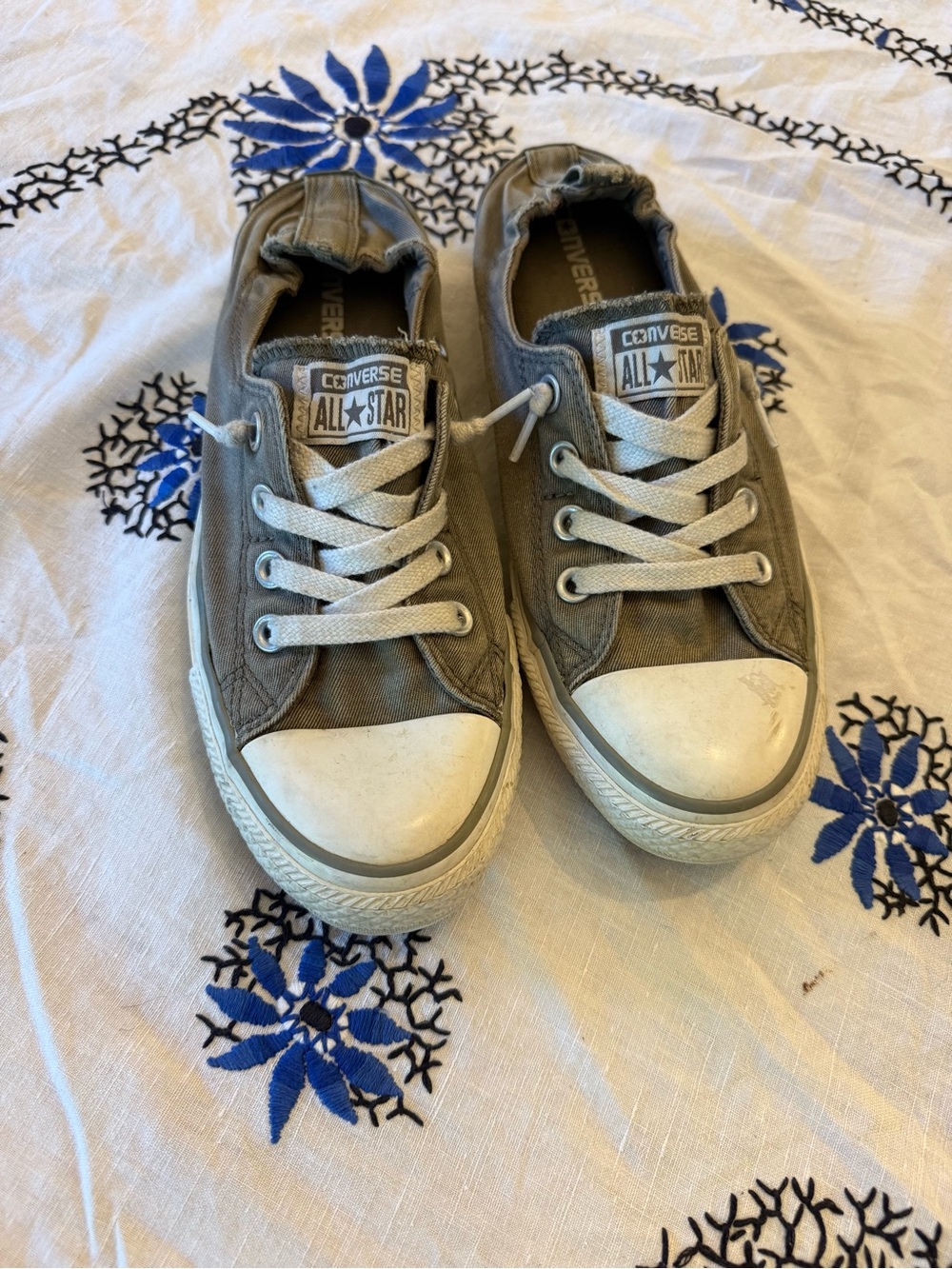Converse Women's All Star Low Top Sneakers in Gray